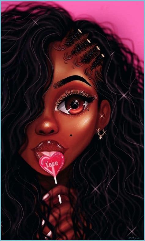 Pretty black girl cartoon HD phone wallpaper | Pxfuel