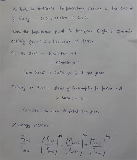 [Solved] Use the IPAT equation to estimate the percentage increase in ...