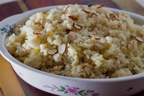 Saffron Almond Rice Pilaf | Pressure Cooking Today