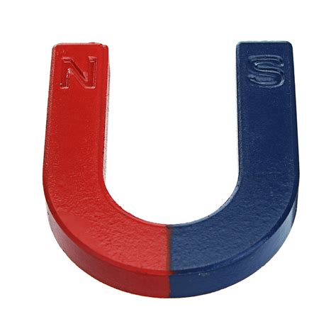 U Shaped Horseshoe Magnet Red Blue Painted Pole Physics Experiment ...