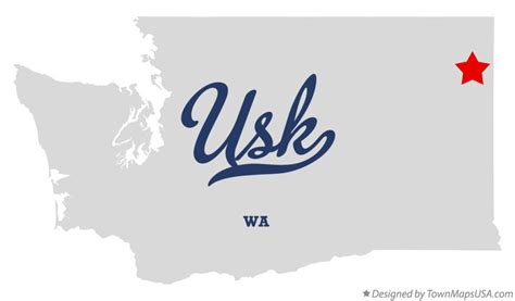 Map of Usk, WA, Washington