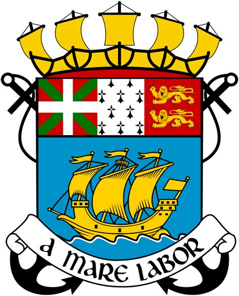 Coat of arms of Saint Pierre and Miquelon - Saint-Pierre (Saint-Pierre ...