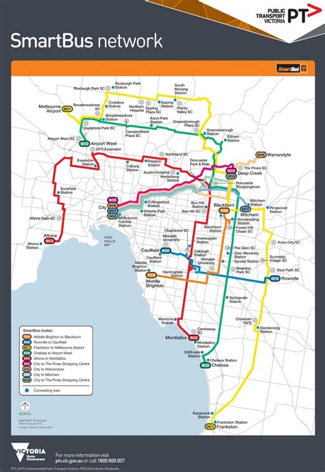 Melbourne SmartBus map - Ontheworldmap.com