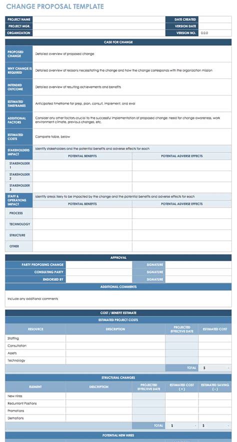 Change Management Excel Template ~ Excel Templates