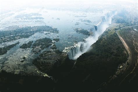 Aerial View On Victoria Falls Photo Background And Picture For Free ...