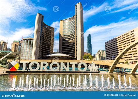 Toronto Sign, Nathan Phillips Square Editorial Stock Photo - Image of ...