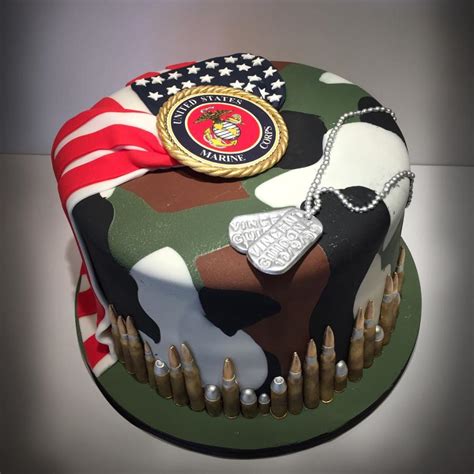 10 Fondant Birthday Cakes Marines Photo - Marine Corps Birthday Cake ...