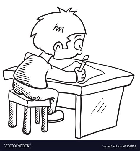 Boy Doing Homework Clipart – Four year old boy calls 911 for homework help