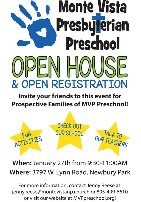 Open-House-Flyer-2018 - Monte Vista Presbyterian Preschool Newbury Park