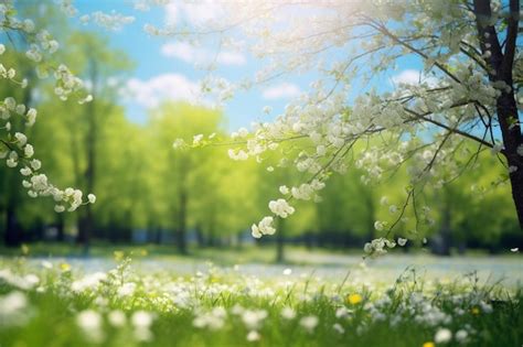 Premium AI Image | spring flowers in the park