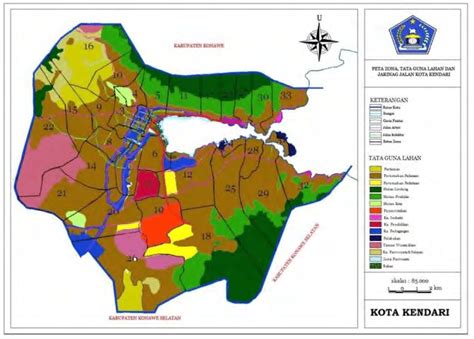 Map of Land Use Kendari | Download Scientific Diagram