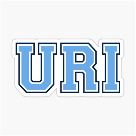 "uri - college font " Sticker for Sale by scollegestuff | Redbubble