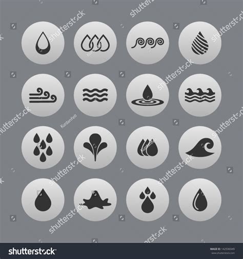 Water Symbols Stock Vector (Royalty Free) 142596949 | Shutterstock