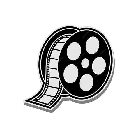 Premium Vector | Illustration negative film reel roll tapes for movie ...