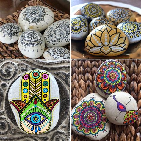 Unique stone art from Magic Stones Art Shop | Stone art, Hand painted ...