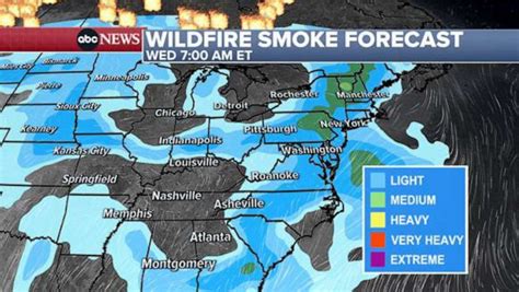 Wildfire smoke map: These are the US cities, states with air quality ...