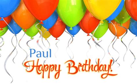 Birthday greetings Paul.