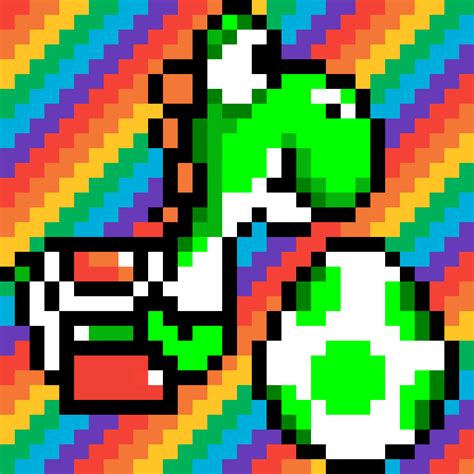 Pixilart - Super Mario World Yoshi (SNES) by Moneyruler101