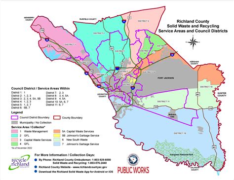 Richland County Solid Waste and Recycling Service Areas and Council ...