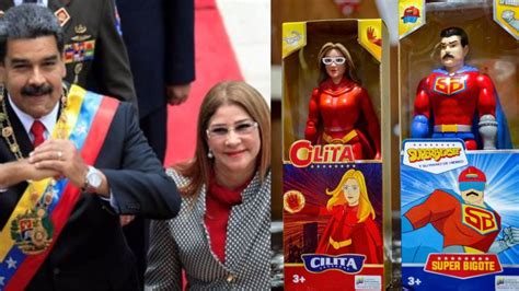 "Súper Bigote" y "Cilita", los muñecos inspirados en Maduro y su mujer ...