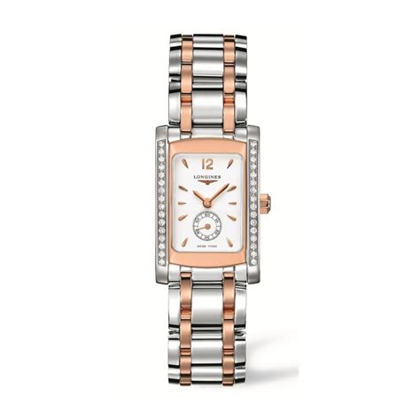 Longines Dolce Vita Diamond and 18ct Rose Gold Ladies Watch L51555197 ...