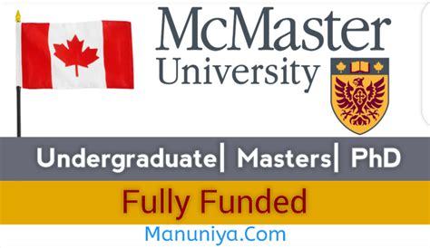 University of McMaster Scholarships 2023/2024 | Fully Funded in Canada ...