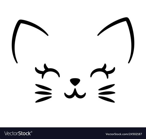 Cute cat logo isolated on white. Kid design for school books, t-shirts ...