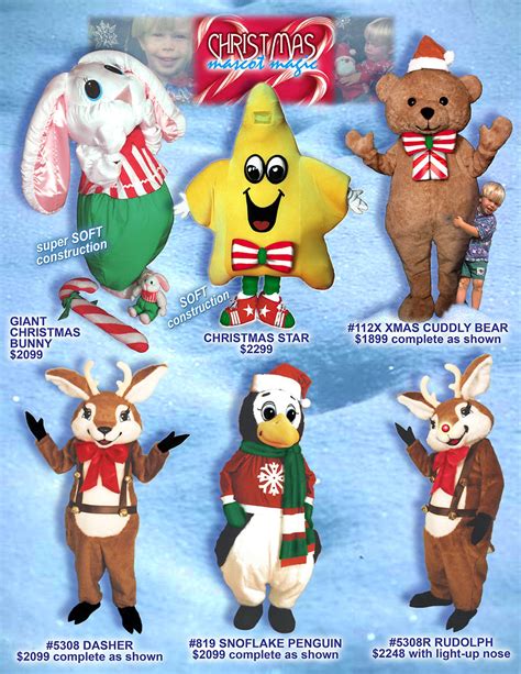 Great Christmas Mascot Costumes to Browse or we'll Customize for You