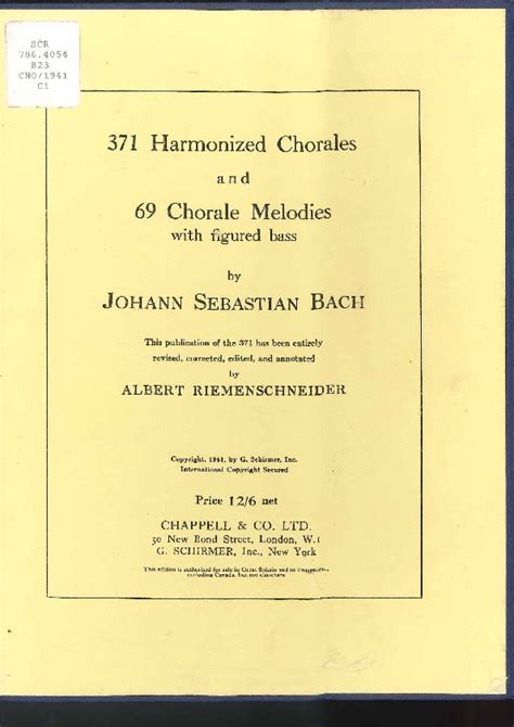 371 Harmonised Chorales by Js Bach - PDFCOFFEE.COM