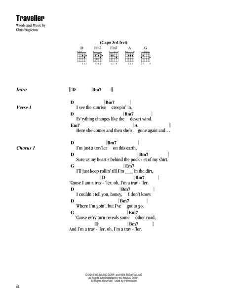 Traveller by Chris Stapleton - Guitar Chords/Lyrics - Guitar Instructor