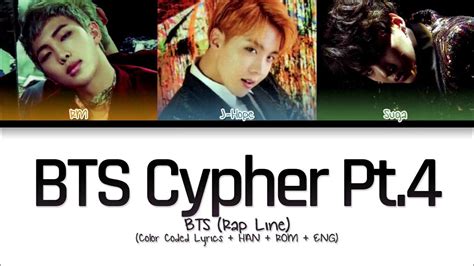 BTS (Rap Line) - BTS Cypher pt.4 (Color Coded Lyrics/Han/Rom/Eng) - YouTube