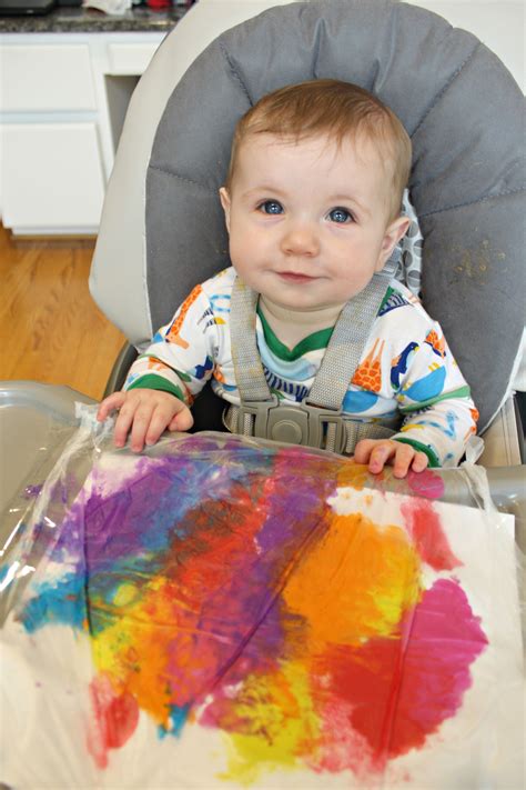 Baby Painting Idea - Mess Free - Budget Savvy Diva