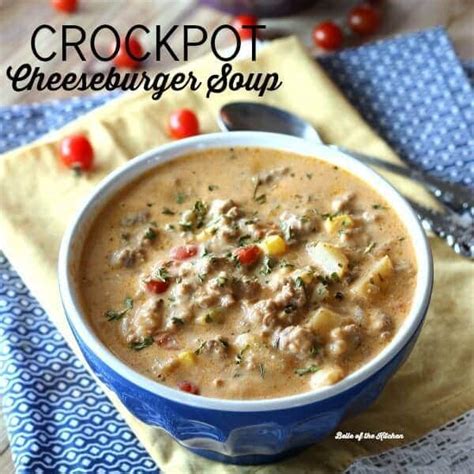 Crockpot Cheeseburger Soup Recipe