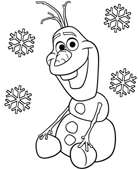 Frozen coloring page Olaf snowman