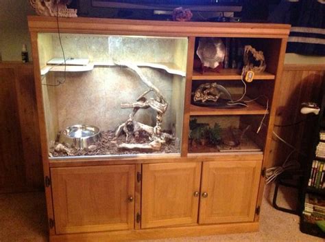 Here is our finished enclosure for my sons Ball Python. Still ...