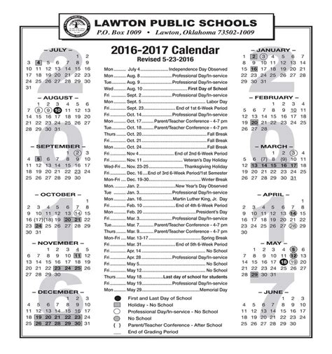 Lawton Ok Public Schools Calendar 2024 - Schoolcalendars.net