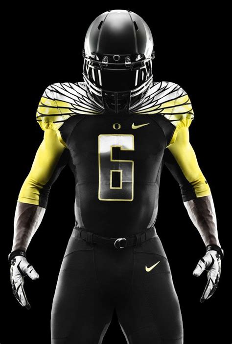 2014 Oregon Ducks Black and Yellow Nike Mach Speed Uniform Football ...