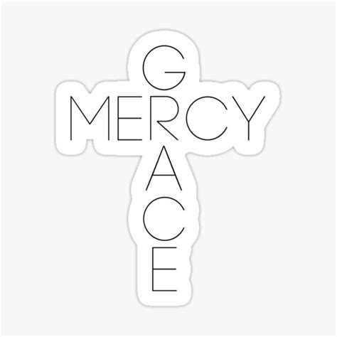 "Grace & Mercy Cross" Sticker for Sale by Prints-of-Peace | Redbubble