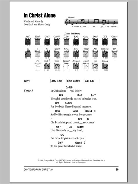 In Christ Alone by Newsboys - Guitar Chords/Lyrics - Guitar Instructor