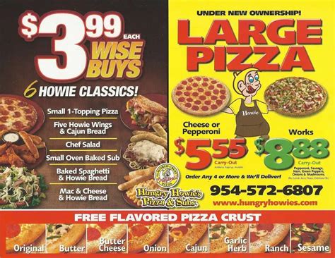 Hungry Howie's Pizza & Subs Menu - Urbanspoon/Zomato