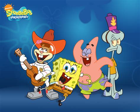 American top cartoons: Spongebob squarepants characters