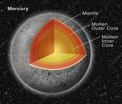 Mercury Cross Section - Stock Image - C033/5134 - Science Photo Library