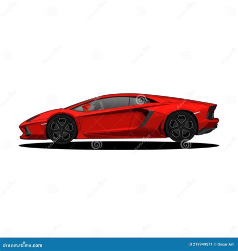 Car Sport Lamborghini Aventador Side View Stock Vector - Illustration ...