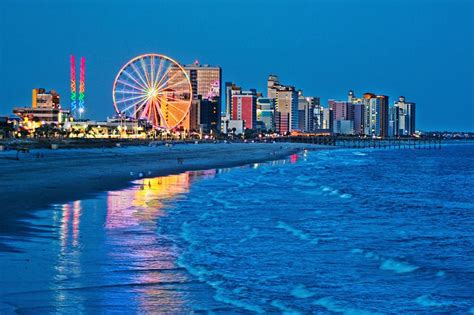 Myrtle Beach Skywheel at the Boardwalk at Night | Myrtle beach ...