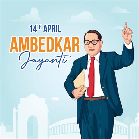 Premium Vector | Banner design of Happy Ambedkar Jayanti template