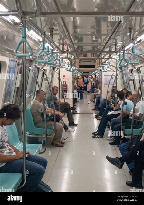 Interior from the metro line from Taksim square in Istanbul Turkey, a ...