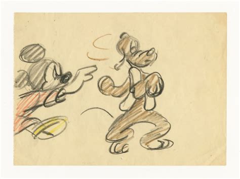 Mickey and Pluto Original Storyboard Drawing - ID: novdisney21042 | Van ...