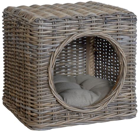 Rattan Cat Den with Cushion, Can Also Be Used as a Stool -- Check out ...