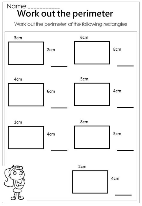 Free Work out the rectangle perimeter worksheet | Mathematics ...