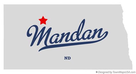 Map of Mandan, Ward County, ND, North Dakota